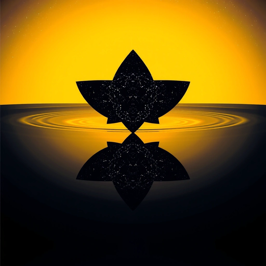 Symetryczne odbicie gwiazd